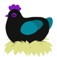 A black and sea chicken