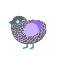 (unnamed), a grey and lilac chicken with a lace pattern