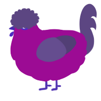 A plum and overcast chicken