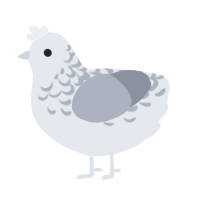 A amethyst and plum chicken with a half-lace pattern