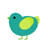 (unnamed), a turquoise and lime chicken