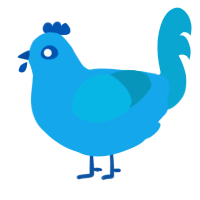 A sky and cerulean chicken