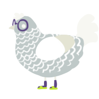 A silver and white chicken with a lace pattern