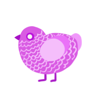 why he ourple, a orchid and lavender chicken with a lace pattern