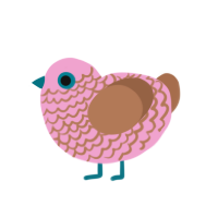 (unnamed), a pink and brown chicken with a lace pattern