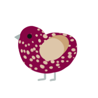 (unnamed), a maroon and beige chicken with a speckle pattern