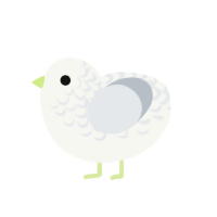 (unnamed), a white and mist chicken with a half-lace pattern