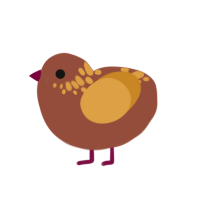 (unnamed), a russet and orange chicken with a neck-speckle pattern