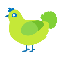 A lime and grass chicken