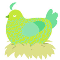 A lime and spring chicken with a lace pattern