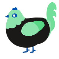A sable and spring chicken with a head pattern