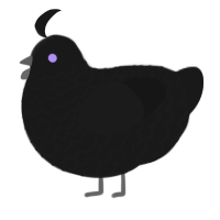 A sable chicken with a lace pattern