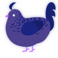 A overcast and navy chicken with a half-lace pattern