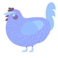A viridian and olive chicken with a lace pattern