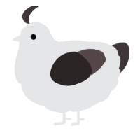 A sable and silver chicken