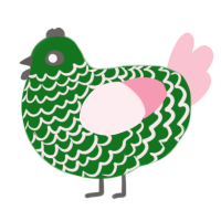 Meadow, a leaf and rose chicken with a lace pattern