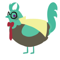 A grey and aqua chicken with a head pattern