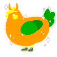A ochre and leaf chicken