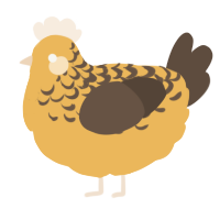 A honey and bark chicken with a half-lace pattern
