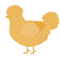 A honey chicken with a lace pattern
