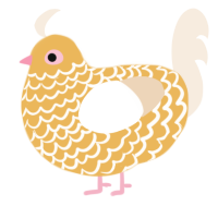 Corn Strawberry, a honey and cream chicken with a lace pattern