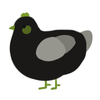A sable and ash chicken