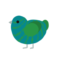 (unnamed), a teal and viridian chicken with a bar pattern