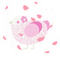 A white and pink chicken with a double-lace pattern