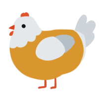 (unnamed), a orange and mist chicken with a head pattern