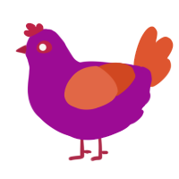 A plum and vermilion chicken