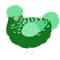 A leaf and spring chicken with a half-lace pattern