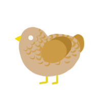 (unnamed), a beige and gold chicken with a half-lace pattern