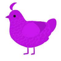 A amethyst chicken with a lace pattern