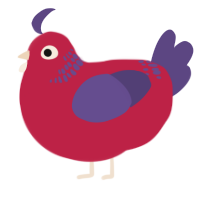 A crimson and overcast chicken with a neck-band pattern