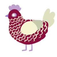 SPVRDER, a maroon and mist chicken with a lace pattern