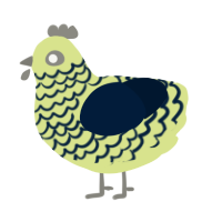 A lemon and tumblr chicken with a lace pattern