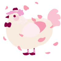 A cream and rose chicken with a neck-speckle pattern