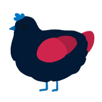 A tumblr and crimson chicken
