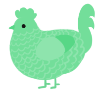 A spring chicken with a lace pattern