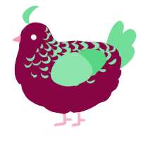 A maroon and spring chicken with a half-lace pattern