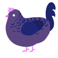 A overcast and navy chicken with a half-lace pattern