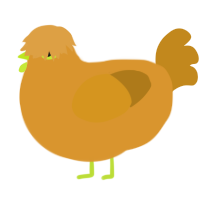 (unnamed), a orange and ochre chicken