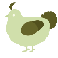 A gluppy and olive chicken