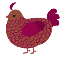 (unnamed), a russet and maroon chicken with a lace pattern