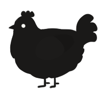 A sable chicken