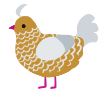 (unnamed), a gold and mist chicken with a lace pattern