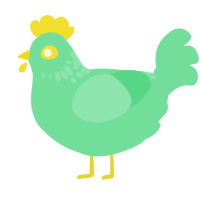 A spring chicken with a neck-speckle pattern