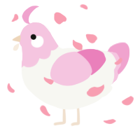 A white and pink chicken with a head pattern