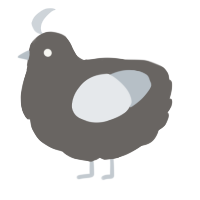 A grey and mist chicken