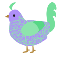 Marzipan, a lilac and spring chicken with a double-lace pattern